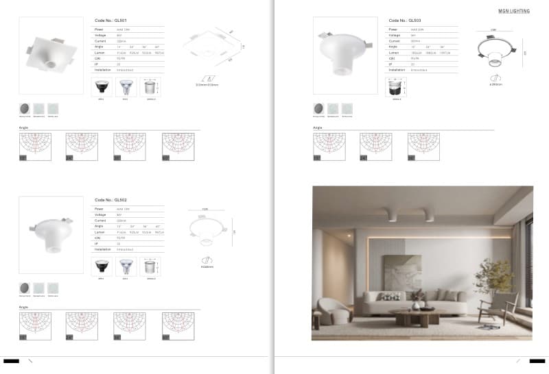 MGN Seamless Gypsum Plaster-In Luminaire Series